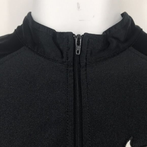 Nike Men's 1/4 Zip Cycling Jersey Black With red Trim - Picture 3 of 9